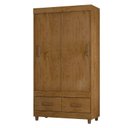 Ver imagem 1 de Guarda Roupa Solteiro 2 Portas 20022 Freijó Baunilha Flex – Araplac