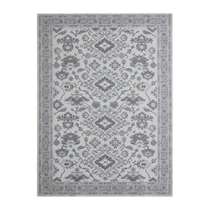 Tapete Sala Funcional Medalhao 55 Cinza-azul 2,00x3,00m