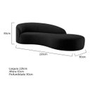 Ver imagem 3 de Divã Recamier Orgânico França 220cm Lado Direito Linho