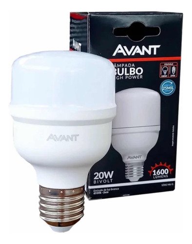 Kit com 3 Lâmpadas Led Alta Potência 20w Bivolt Luz Branca Bocal E27 - 1