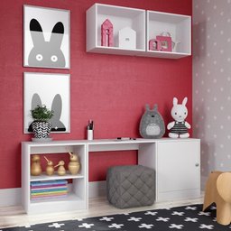 Escrivaninha 48cm Multimóveis CR25132 Branca - 1