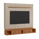 Ver imagem 2 de Painel para TV 70 pol com Bancada Suspensa 183cm Vox L05 Canela Off White Fosco - Lyam Decor