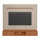 Ver imagem 7 de Painel para TV 70 pol com Bancada Suspensa 183cm Vox L05 Canela Off White Fosco - Lyam Decor