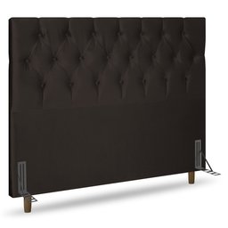 Cabeceira Cama Box Casal Madrid 140cm Suede Marrom - Desk Design - 5
