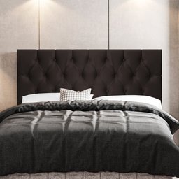 Cabeceira Cama Box Casal Madrid 140cm Suede Marrom - Desk Design - 2