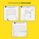 Ver imagem 6 de Cabeceira Cama Box Casal Madrid 140cm Suede Marrom - Desk Design