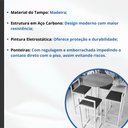 Ver imagem 3 de Conjunto Mesa Alta Bar Bistrô Redonda 4 Banquetas Confort Pinus Industrial White Don Castro Decor In