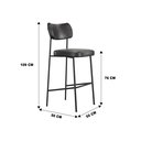 Ver imagem 5 de Kit 02 Banquetas Alta Bar Cozinha Courissimo Preto Mila