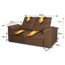 Ver imagem 3 de Sofá Retrátil Reclinável America 1,80m Suede