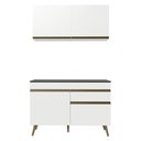 Ver imagem 3 de Armário Cozinha Modulada Compacta com Balcão 120cm Florença Multimóveis MP2451 Branco
