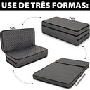 Ver imagem 7 de Puff Casal Multiuso 3 em 1 Portátil Colchonete de Espuma Bf Colchões