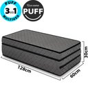 Ver imagem 2 de Puff Casal Multiuso 3 em 1 Portátil Colchonete de Espuma Bf Colchões