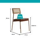 Ver imagem 6 de Conjunto Sala de Jantar Cosmos 4 Lugares Tampo em MDF Rosê 130cm Móveis Carraro