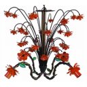 Ver imagem 3 de Lustre Decorativo Artesanal Para Iluminação de Cozinha Moderna - Laranja