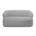 Ver imagem 6 de Kit 02 Poltronas Giratória e 01 Sofá Orgânico Glee 02 Lugares 140cm Linho Cinza - Desk Design