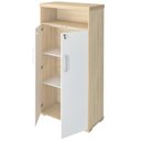 Ver imagem 4 de Armário Multiuso Office Com 2 Portas E Nicho Atria Executiva 173cm A02 Carvalho Branco - Lyam Decor