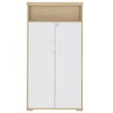 Ver imagem 3 de Armário Multiuso Office Com 2 Portas E Nicho Atria Executiva 173cm A02 Carvalho Branco - Lyam Decor