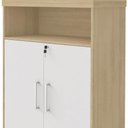 Ver imagem 6 de Armário Multiuso Office Com 2 Portas E Nicho Atria Executiva 173cm A02 Carvalho Branco - Lyam Decor