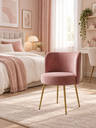 Ver imagem 4 de Cadeira Manuella Estofada Sala de Estar, Recepção Cor Rosa
