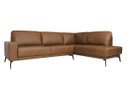 Ver imagem 1 de Sofá de Couro Rubi 3 Lugares com Chaise Direita Soft Mel - Mempra Design