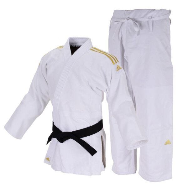 Kimono Judô Adidas Quest J690 Branco e Dourado - 170
