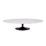 Mesa de Centro Saarinen 46cm Oval Carrara 135x90cm - Base Preta Mgsaarinen - 1