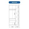 Guarda-roupa Modulado com Espelho 7 Peças Infinity - 8