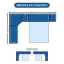 Ver imagem 3 de Guarda-roupa Modulado com Espelho 7 Peças Infinity