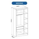 Ver imagem 7 de Guarda-roupa Modulado com Espelho 7 Peças Infinity