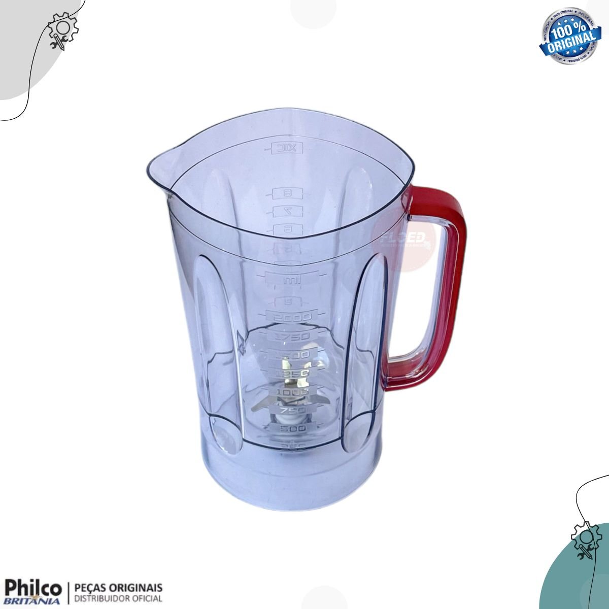 Copo de Liquidificador Philco Ph900/1200 B100 Vermelho Orig. - 7