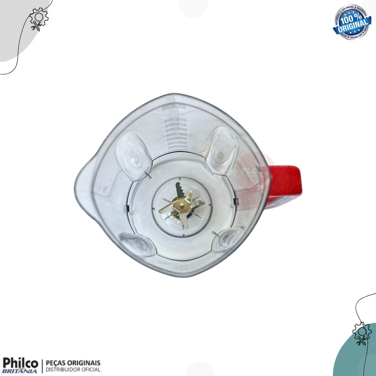 Copo de Liquidificador Philco Ph900/1200 B100 Vermelho Orig. - 3