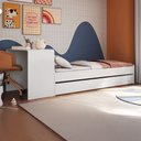 Ver imagem 1 de Cama Solterio Infanto Juvenil com Escrivaninha e Cama Auxiliar Branco - Completa Móveis