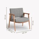 Ver imagem 3 de Poltrona para Sala de Estar Tecido Poliéster 343 G-3 Audace