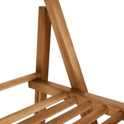 Cadeira Dobrável Retrátil Rústica em Madeira - Natural - 7