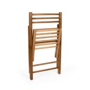 Ver imagem 2 de Cadeira Dobrável Retrátil Rústica em Madeira - Natural