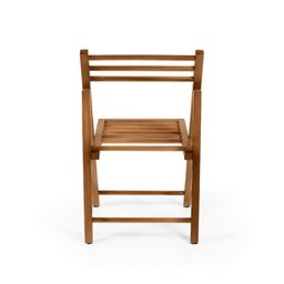 Cadeira Dobrável Retrátil Rústica em Madeira - Natural - 5