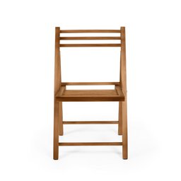 Cadeira Dobrável Retrátil Rústica em Madeira - Natural - 4