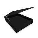 Ver imagem 2 de Base Box Baú Víúva Luxo Blindado AColchoes Suede Preto 49x128x188