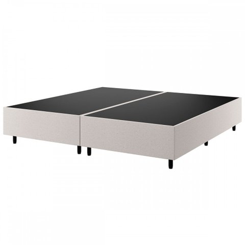 Base de Cama Box King Zeus Linho Amêndoa 26759 - Vian