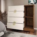 Ver imagem 5 de Cômoda Sapateira Búzios 1 Porta 4 Gavetas Imbuia/fendi - Panorama Móveis