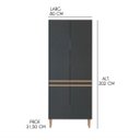 Ver imagem 5 de Armário Paneleiro 4 Portas Cozinha Modulada Serena Mdp 0452:preto