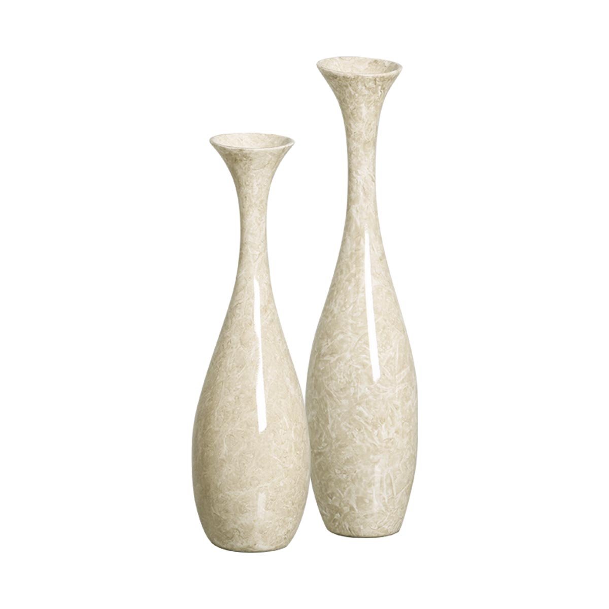 Vaso de Mesa Decoração de Cerâmica Bege Petra Dupla Vanguard - 5