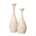 Ver imagem 1 de Vaso de Mesa Decoração de Cerâmica Bege Petra Dupla Vanguard