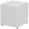 Puff Quadrado Decorativo L02 Corino Branco - Lyam Decor - 1