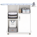 Ver imagem 1 de Tábua de Passar Roupa com Armário Organizador Espaçoso Branco 2 em 1 Tm