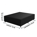Ver imagem 3 de Base Cama Box Casal Reforçada 138x188x40cm Preto Madeira Maciça Eucalipto Suporta 120kg por Pessoa