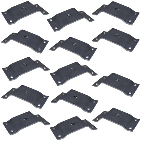 Kit 14 Chapinhas Chapa Inclinada 10º Fixação Pés Palito Rosca 5/16 Zincada