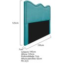 Ver imagem 5 de Cabeceira King Bari P02 195cm P/Cama Box Azul Turquesa