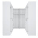 Ver imagem 3 de KIT CLOSET COM CABIDEIROS E GAVETREIRO A 2,00 M361.B MUNDI MOVEIS