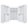 KIT CLOSET COM CABIDEIROS E GAVETREIRO A 2,00 M361.B MUNDI MOVEIS - 1